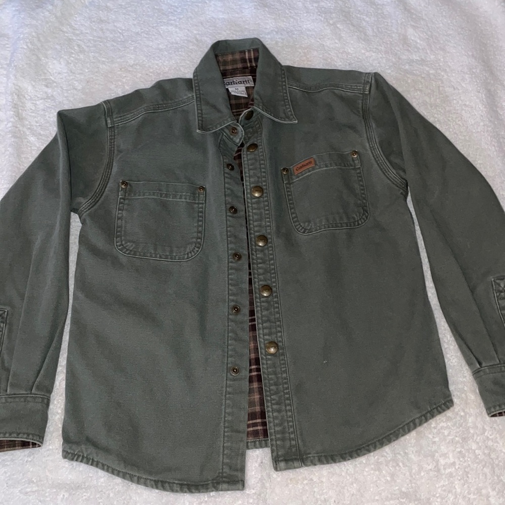 Youth size medium Carhart flannel lined jacket
